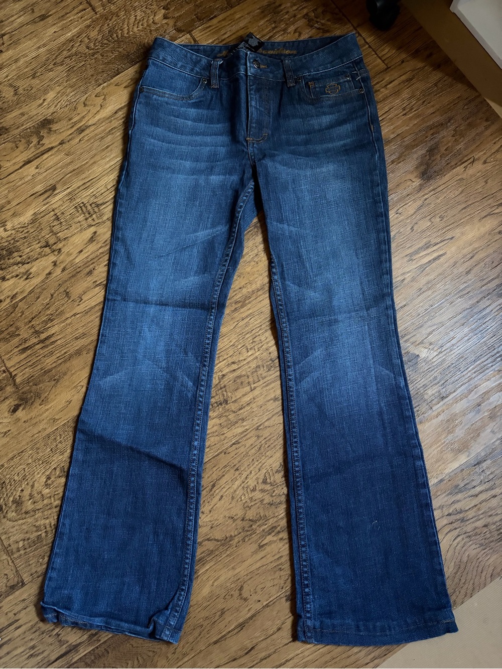 Harley-Davidson Dark Blue Wide Leg Jeans 6